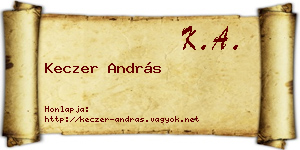 Keczer András névjegykártya