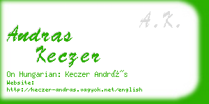 andras keczer business card